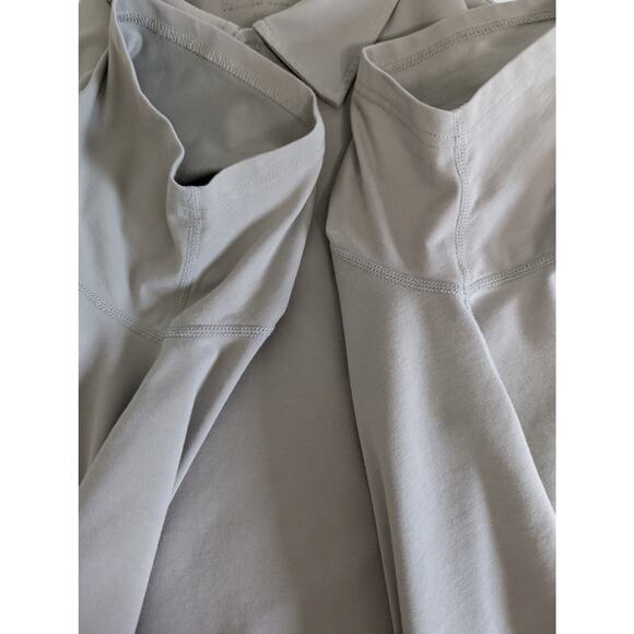 BYLT Polo Men Size L* LUX Executive Short Sleeve Sage Green Pocket Drop Cut Hem - Picture 6 of 9